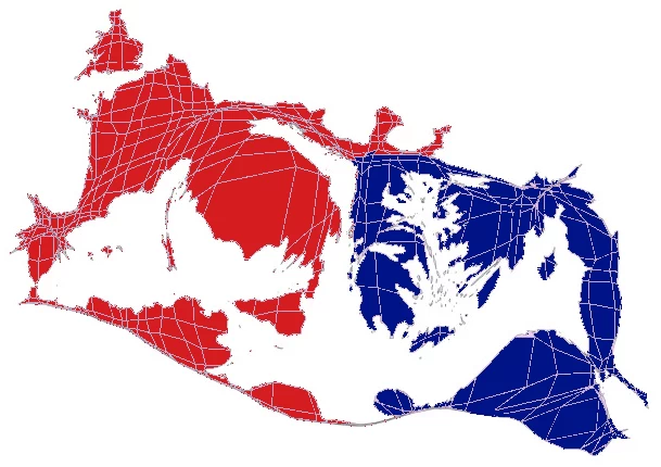Cartogram of the Roman Urban Population