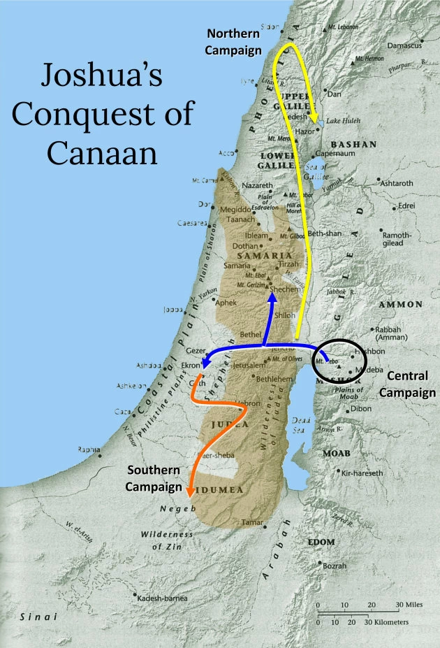 Joshua's conquest of Canaan.
