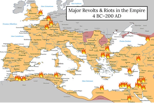 Native revolts in the Roman empire